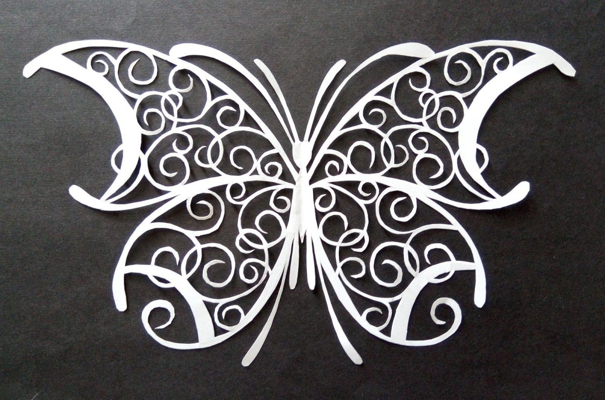Ажурные бабочки для вырезания