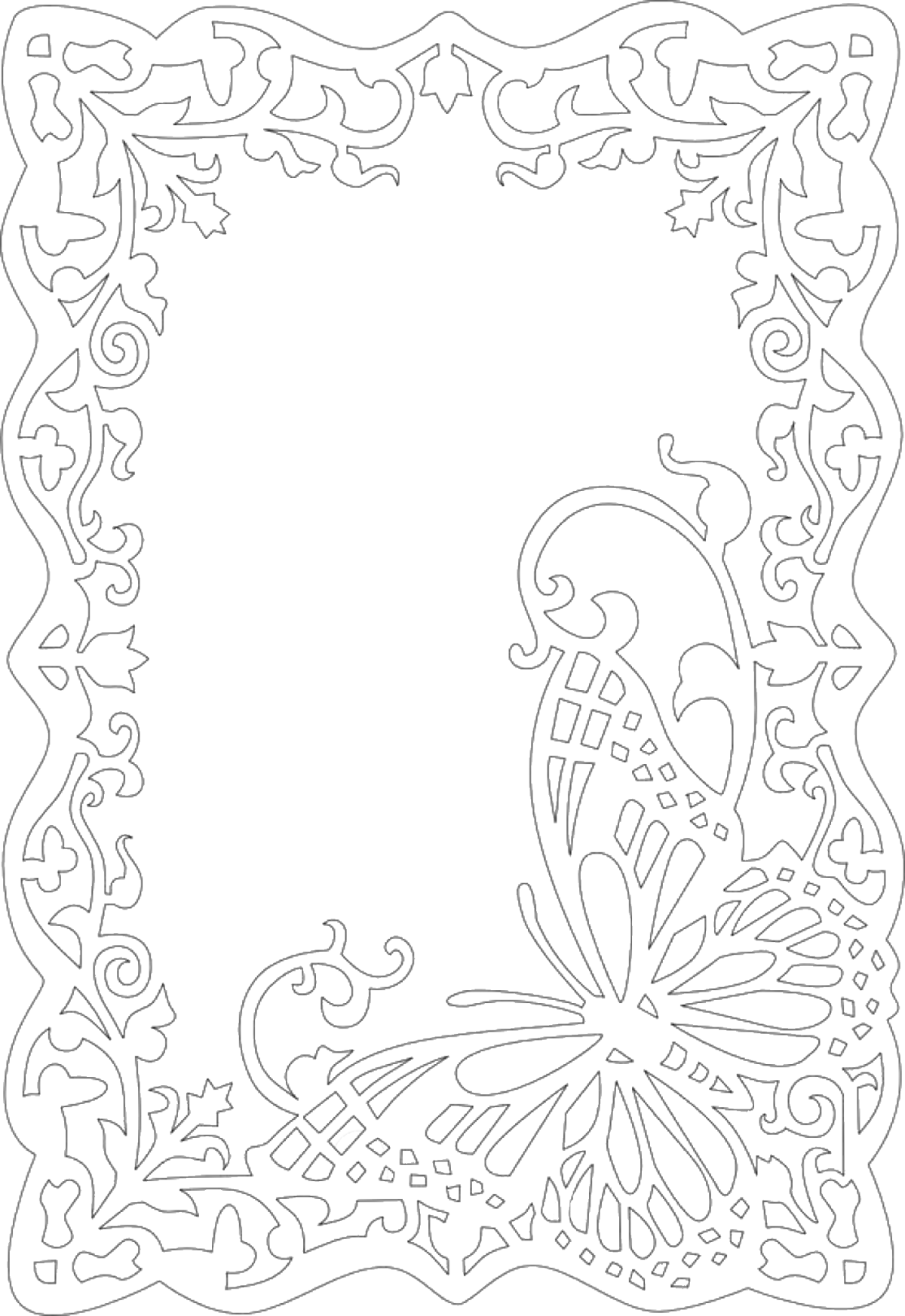 Ажурные трафареты для открыток