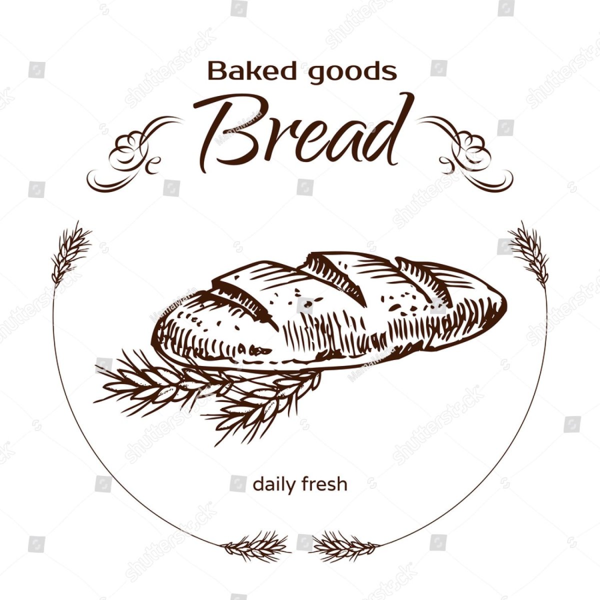 Надпись хлеб для декупажа