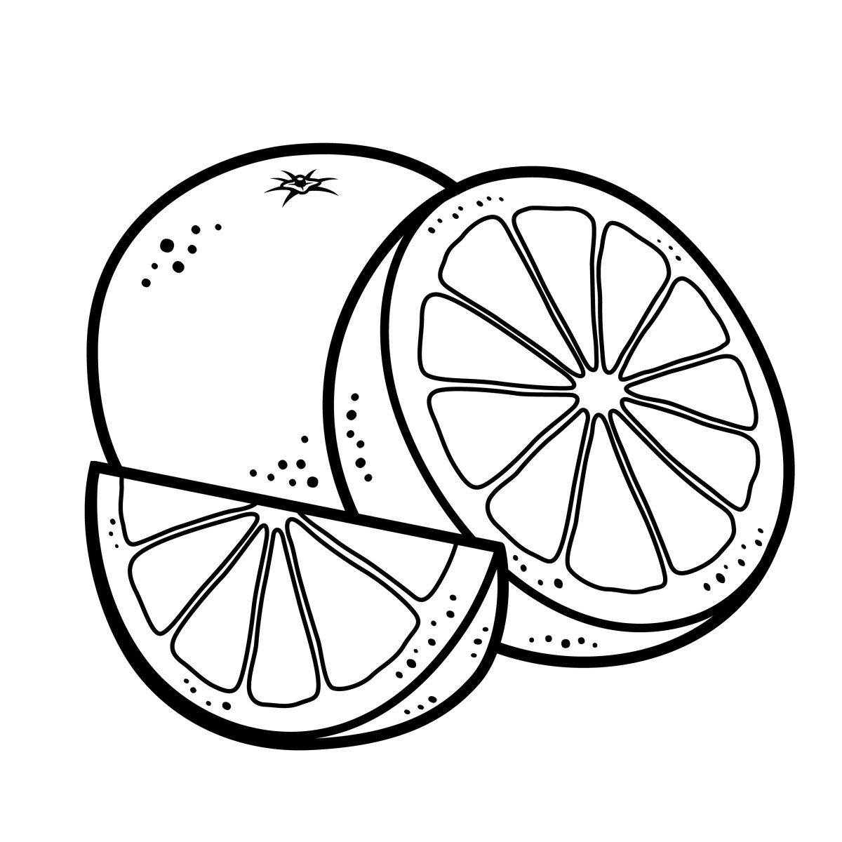 Долька лимона раскраска