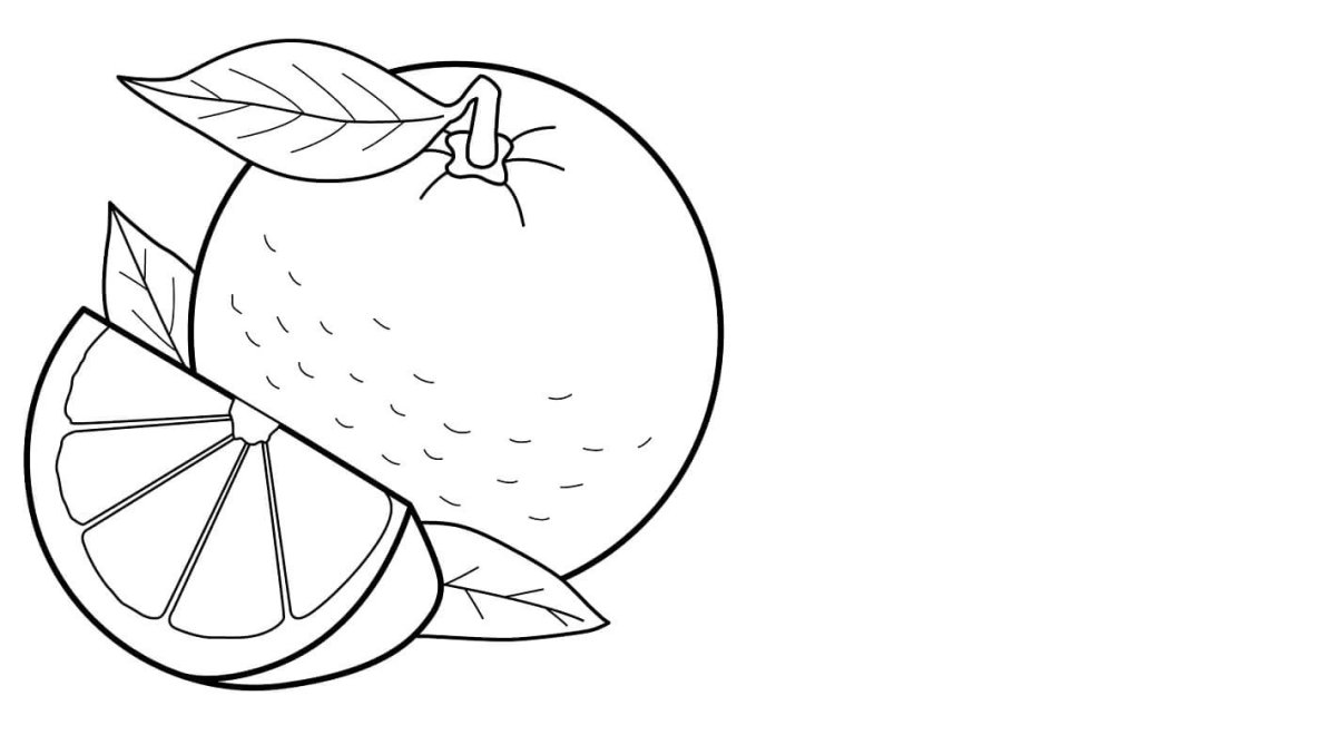 Апельсин раскраска