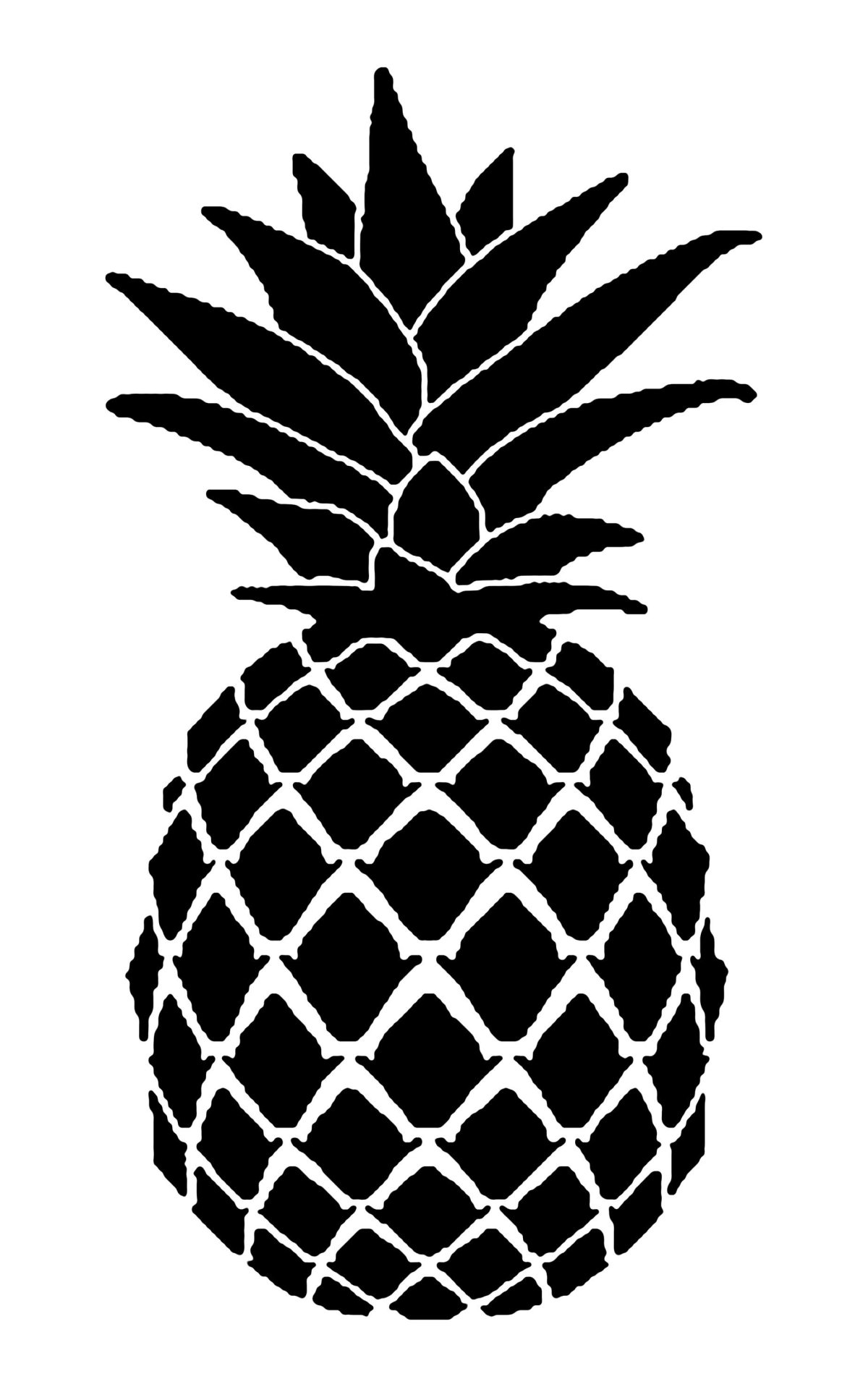 Ананас контур тату