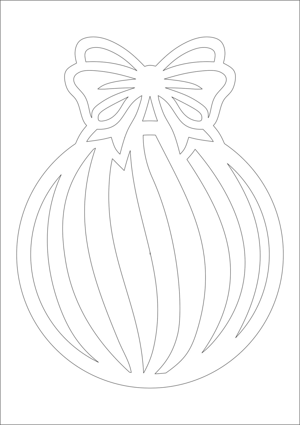 Вытынанки новогодние шары