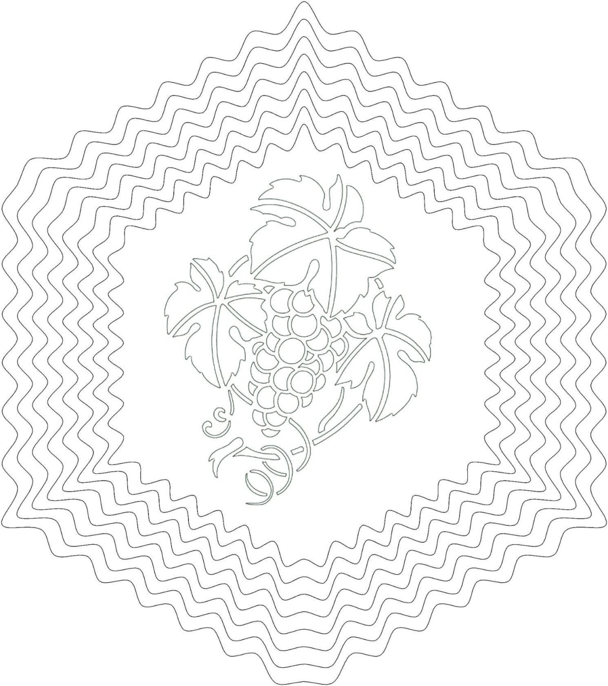 Трафарет декоративной тарелки