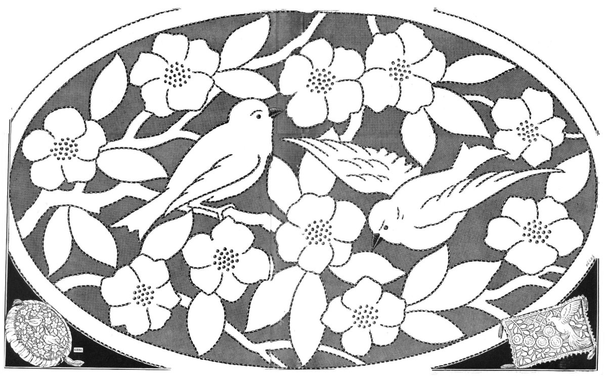 Орнамент Ришелье трафарет