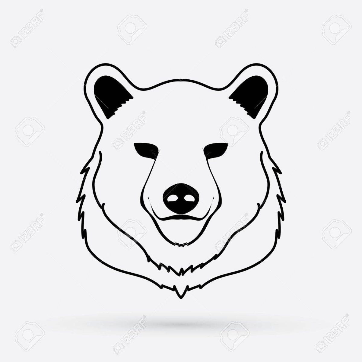 Эскиз медведя легкий