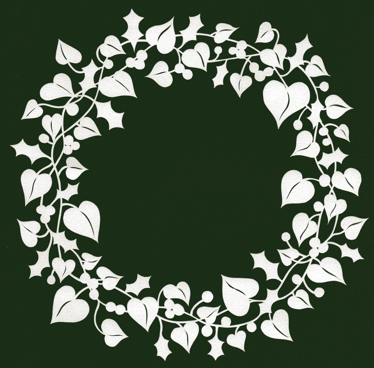 Венок цветочный силуэт