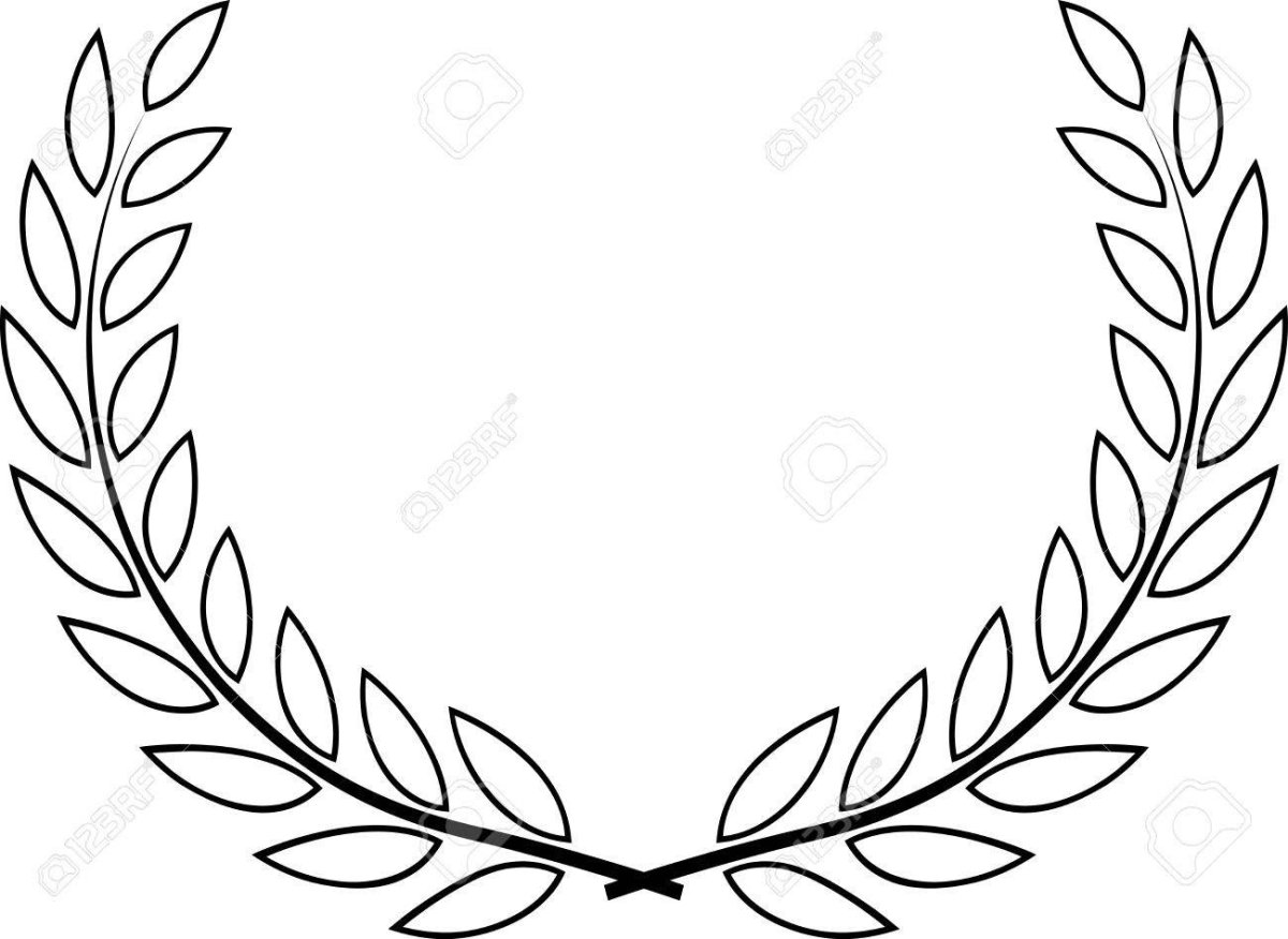 Трафарет лаврового венка