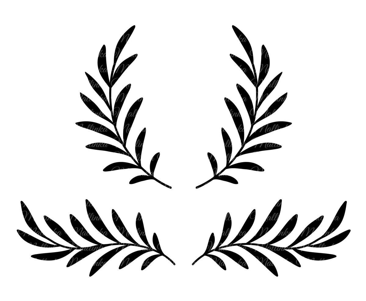 Оливковая ветвь силуэт листья