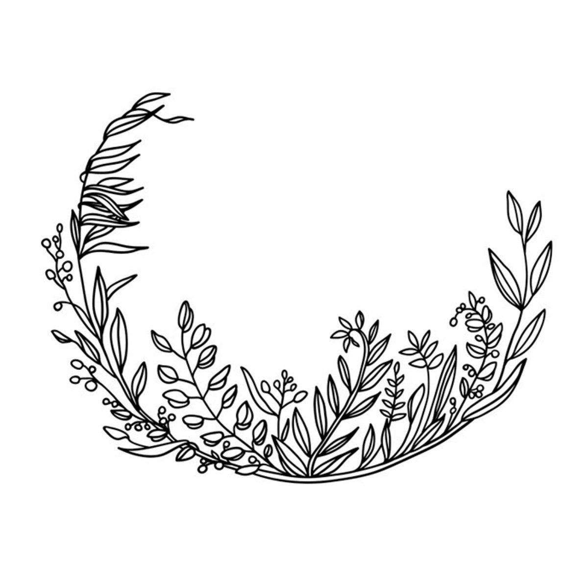 Венок ИД цветов силует