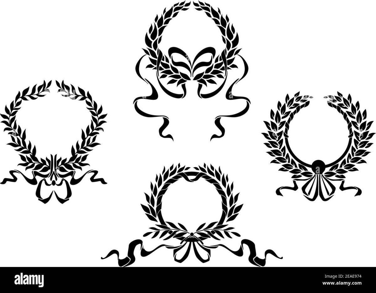 Геральдический венок с короной