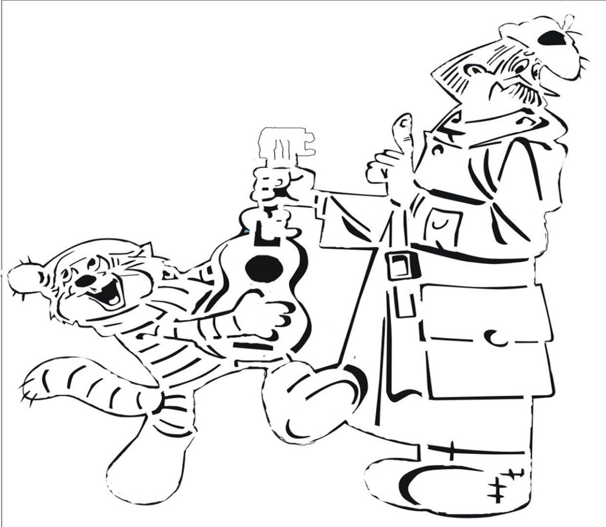 Трафареты на окна Матроскин