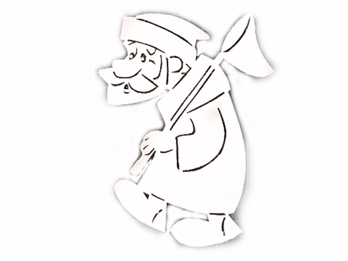 Вытынанка дед Мороз и лето