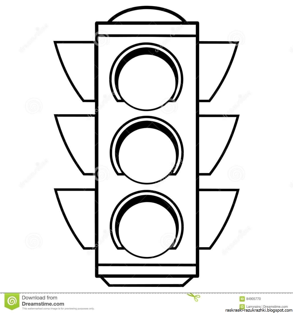 Светофор раскраска