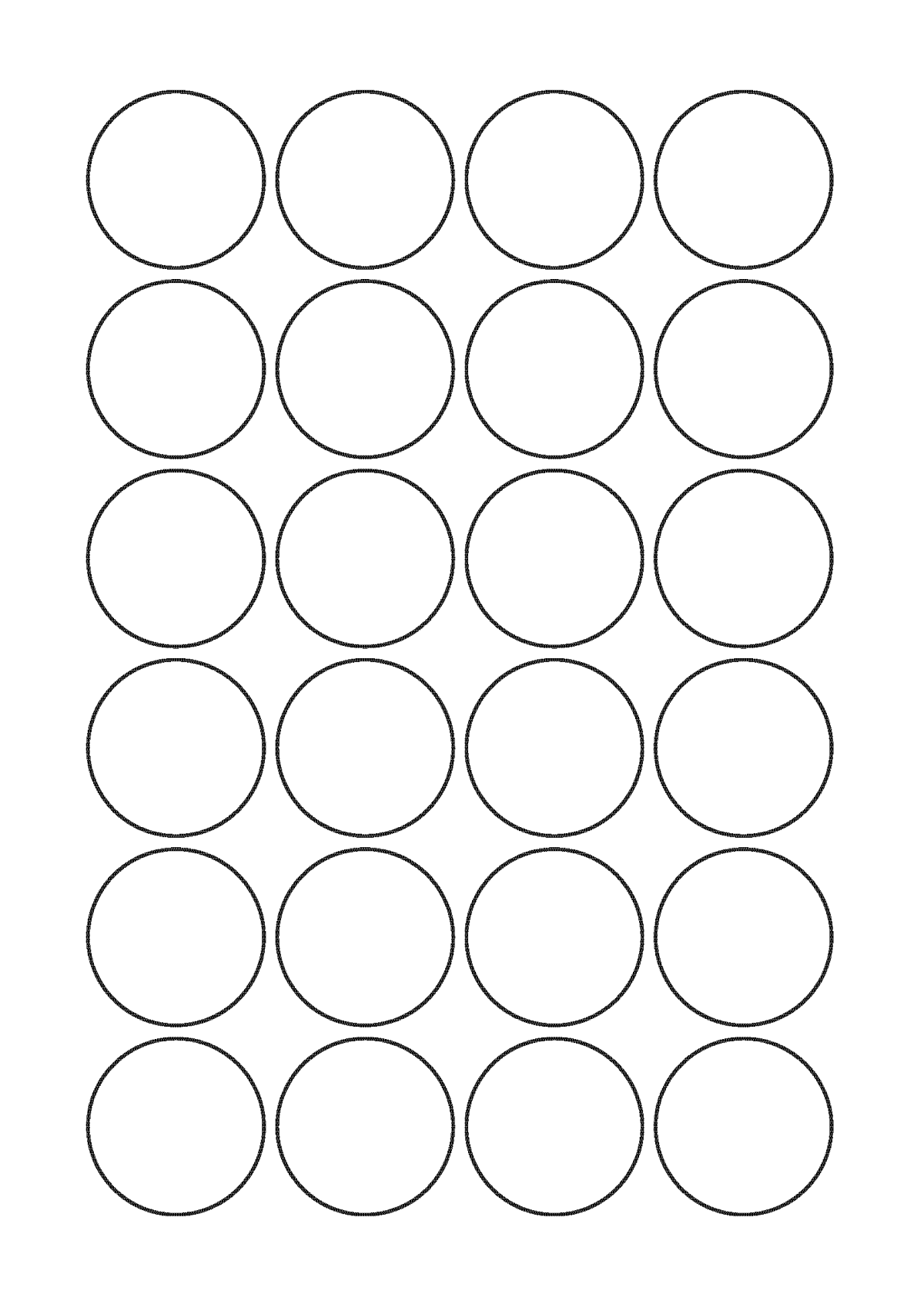 Трафарет круги для вырезания из бумаги