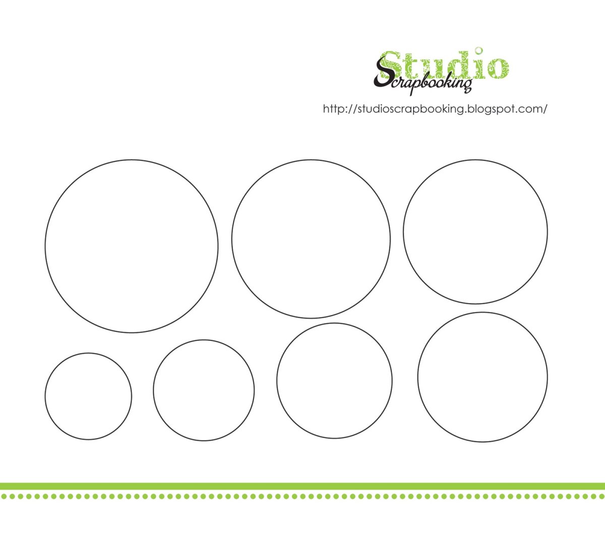 Трафарет кругов разного размера