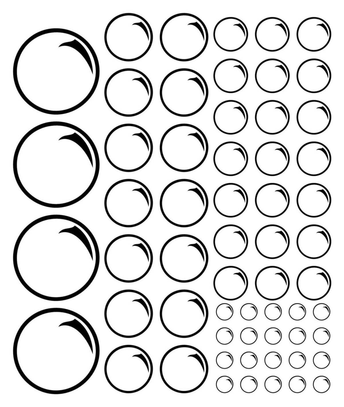 Кружочки разных размеров