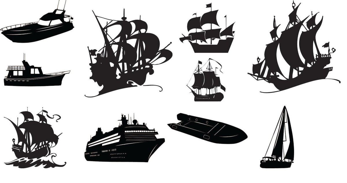 Силует черной Жемчужины корабля