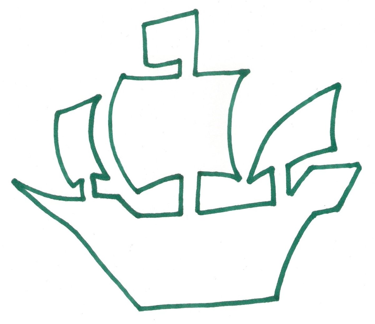 Трафарет "кораблик"