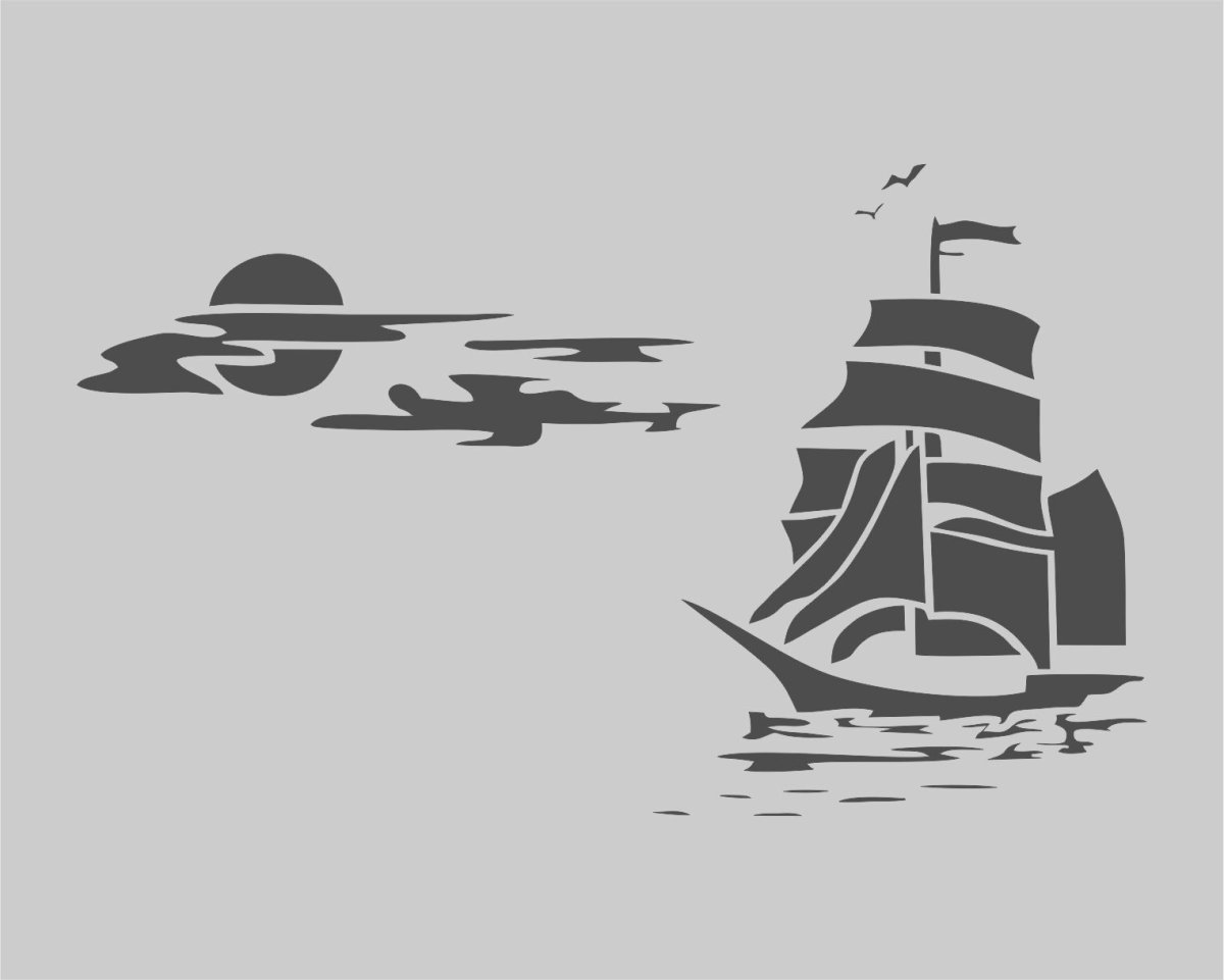 Корабль очертания рисунок