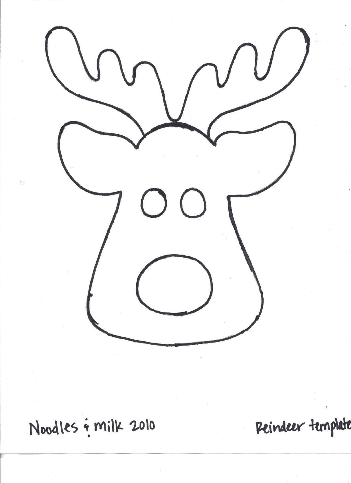 Трафарет оленя для шитья