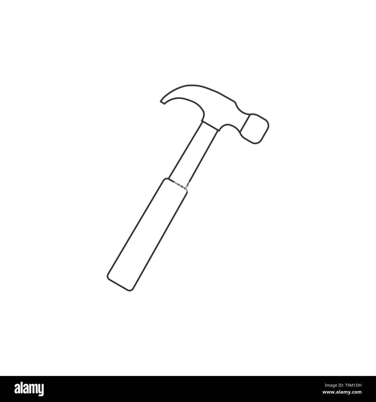 Человек с молотком чб