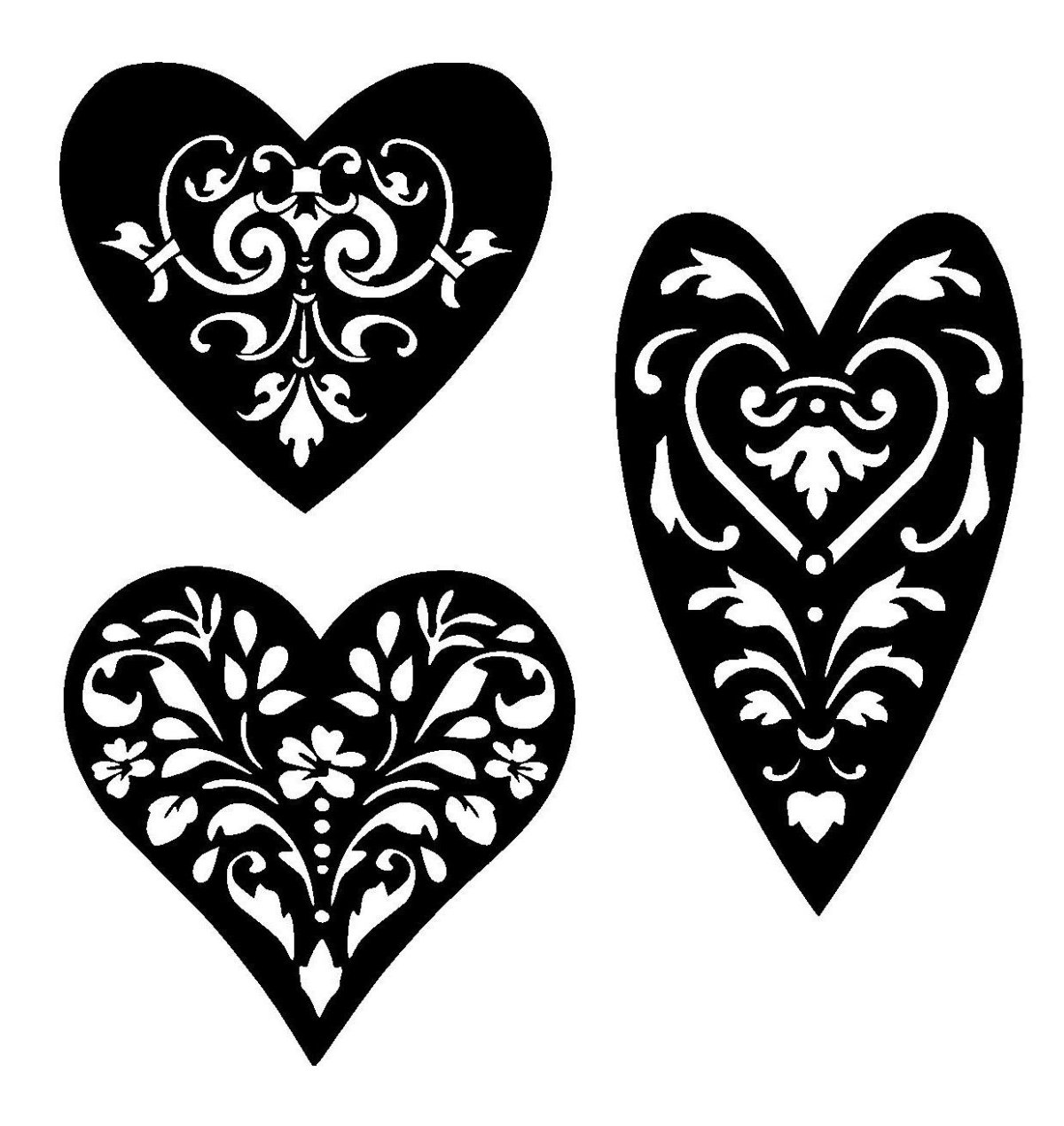 Трафареты тату сердце