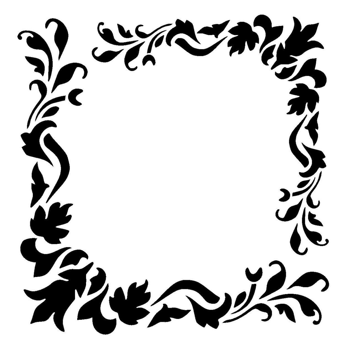 Трафареты рамок для декора