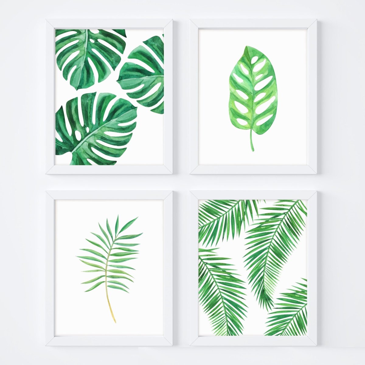 Трафарет тропических листьев на стену