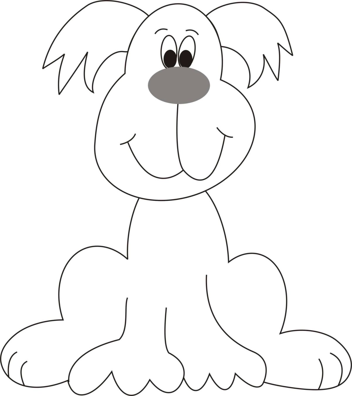 Трафарет собаки для аппликации