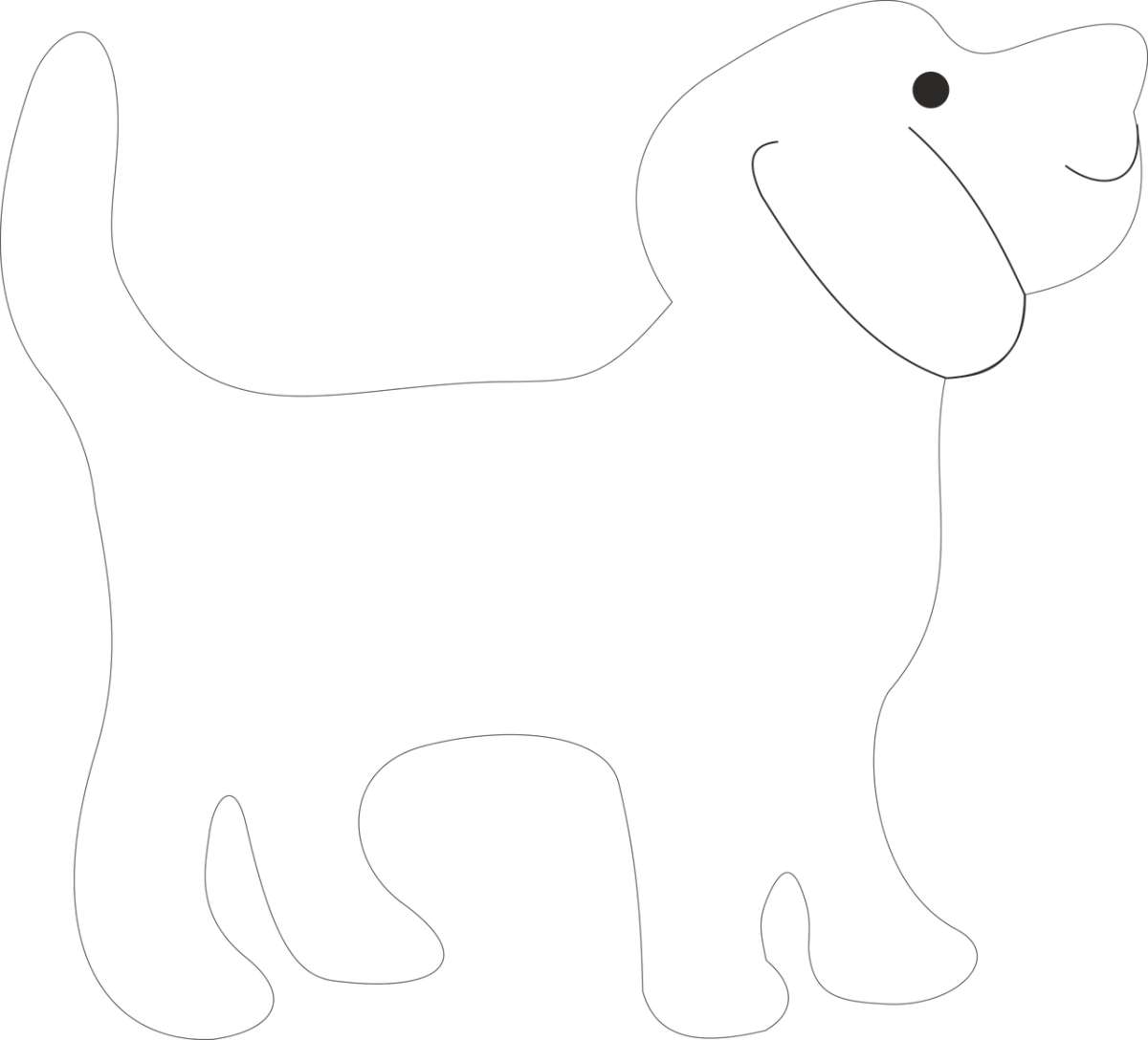 Трафарет собаки для шитья