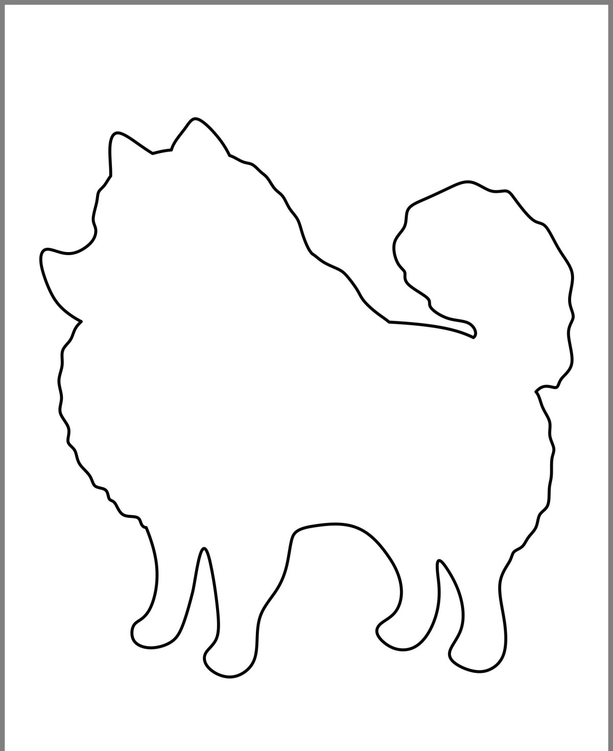Трафарет собаки для рисования