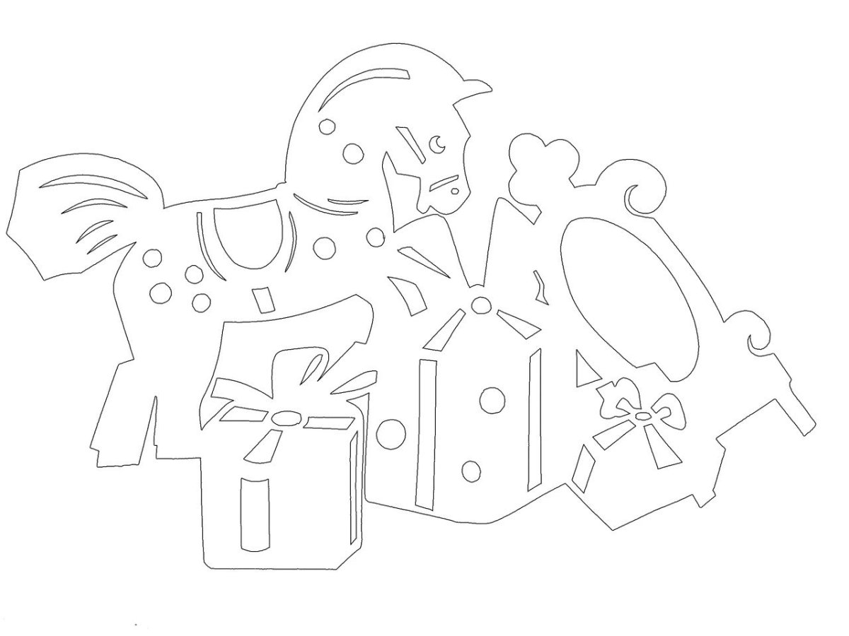 Трафареты Щелкунчик для вырезания на окно