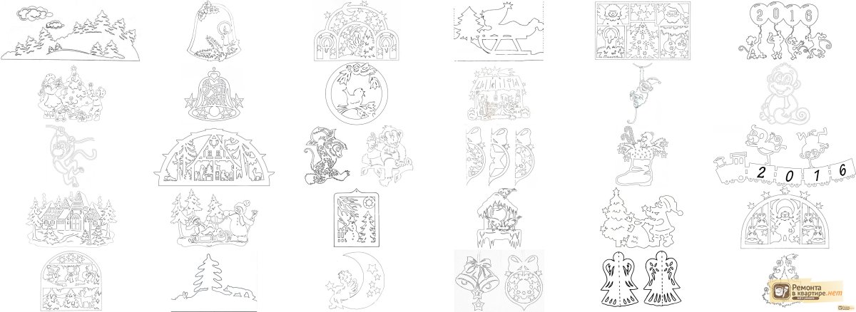 Схемы для вырезания на окна