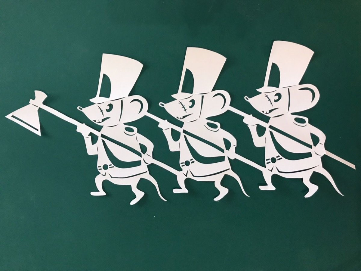 Щелкунчик трафареты на окна