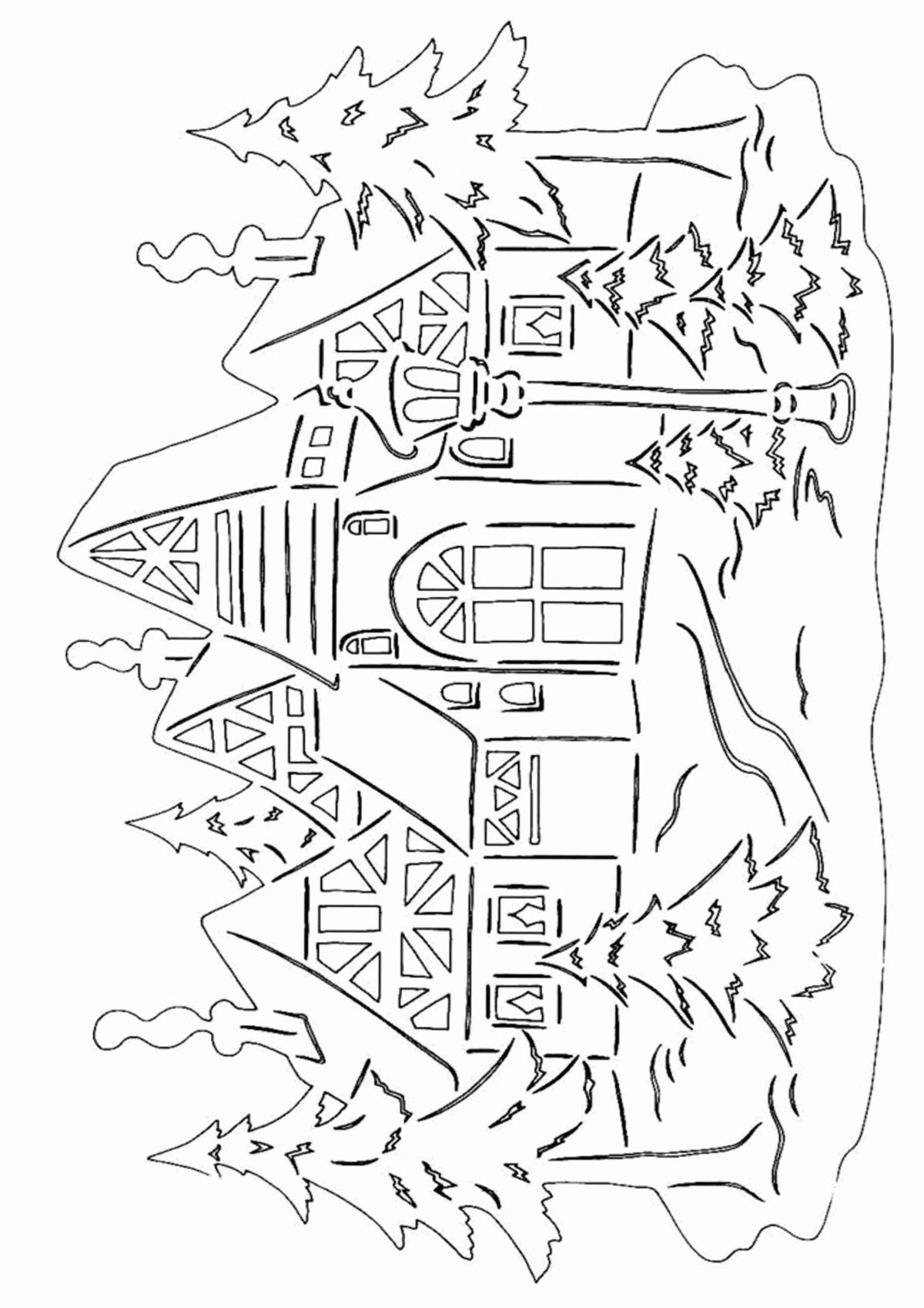 Трафареты на окна новогодние