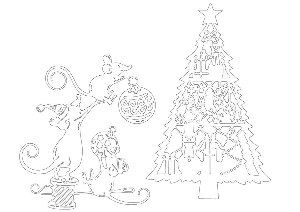 Вытанки на окна к новому году 2020