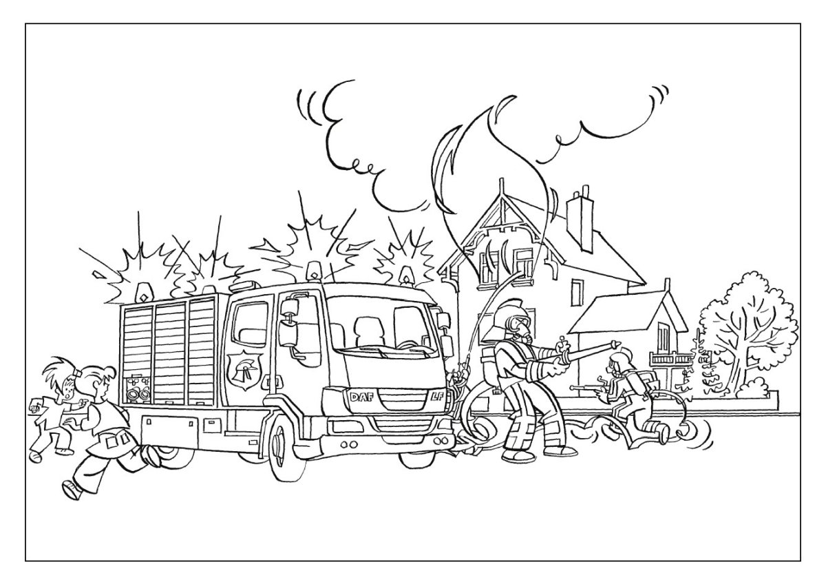 Трафареты по пожарной безопасности для детей