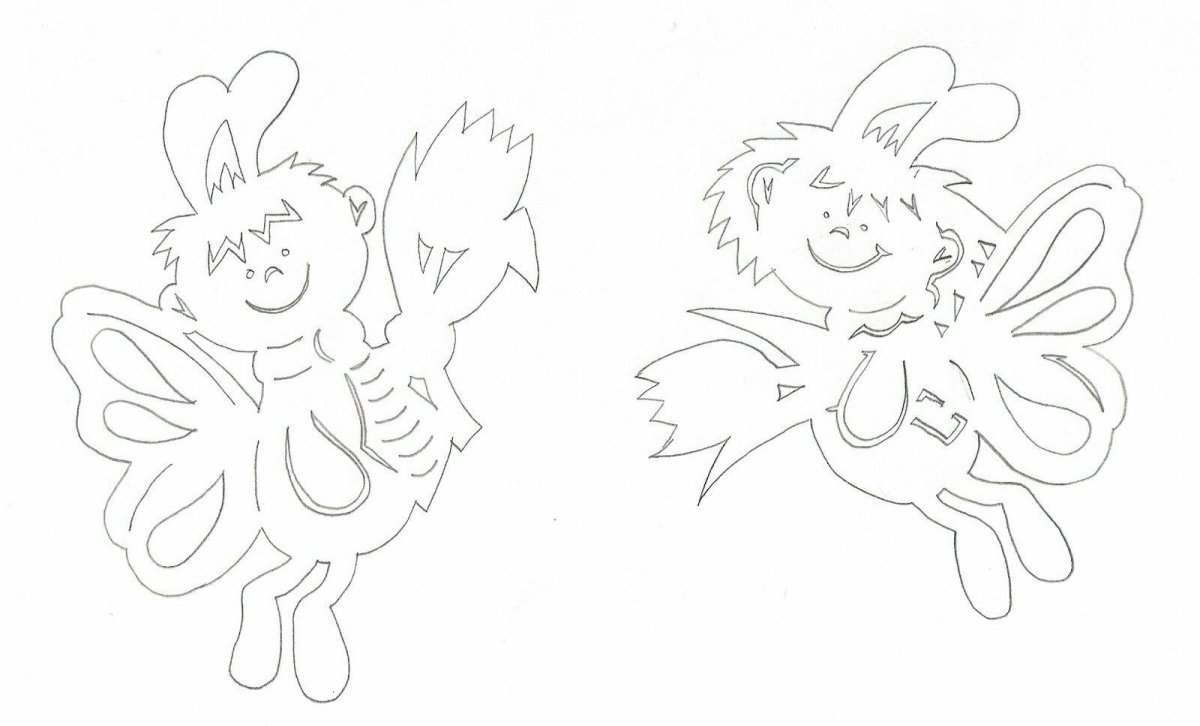 Весенние вытынанки на окна в детском саду