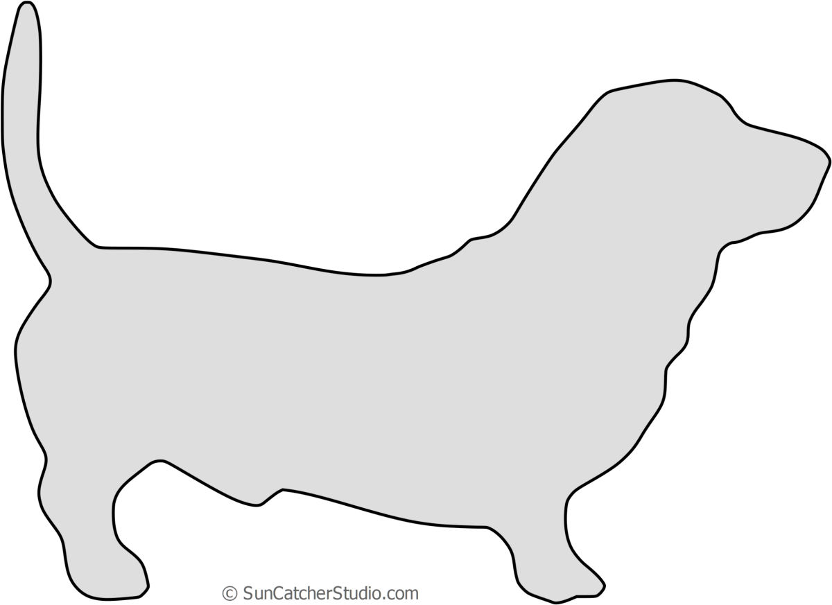 Силуэт собаки для аппликации