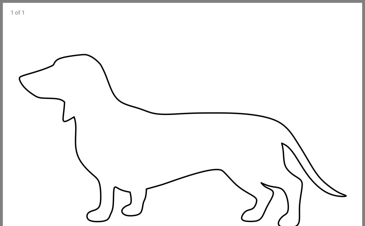 Трафарет собаки таксы