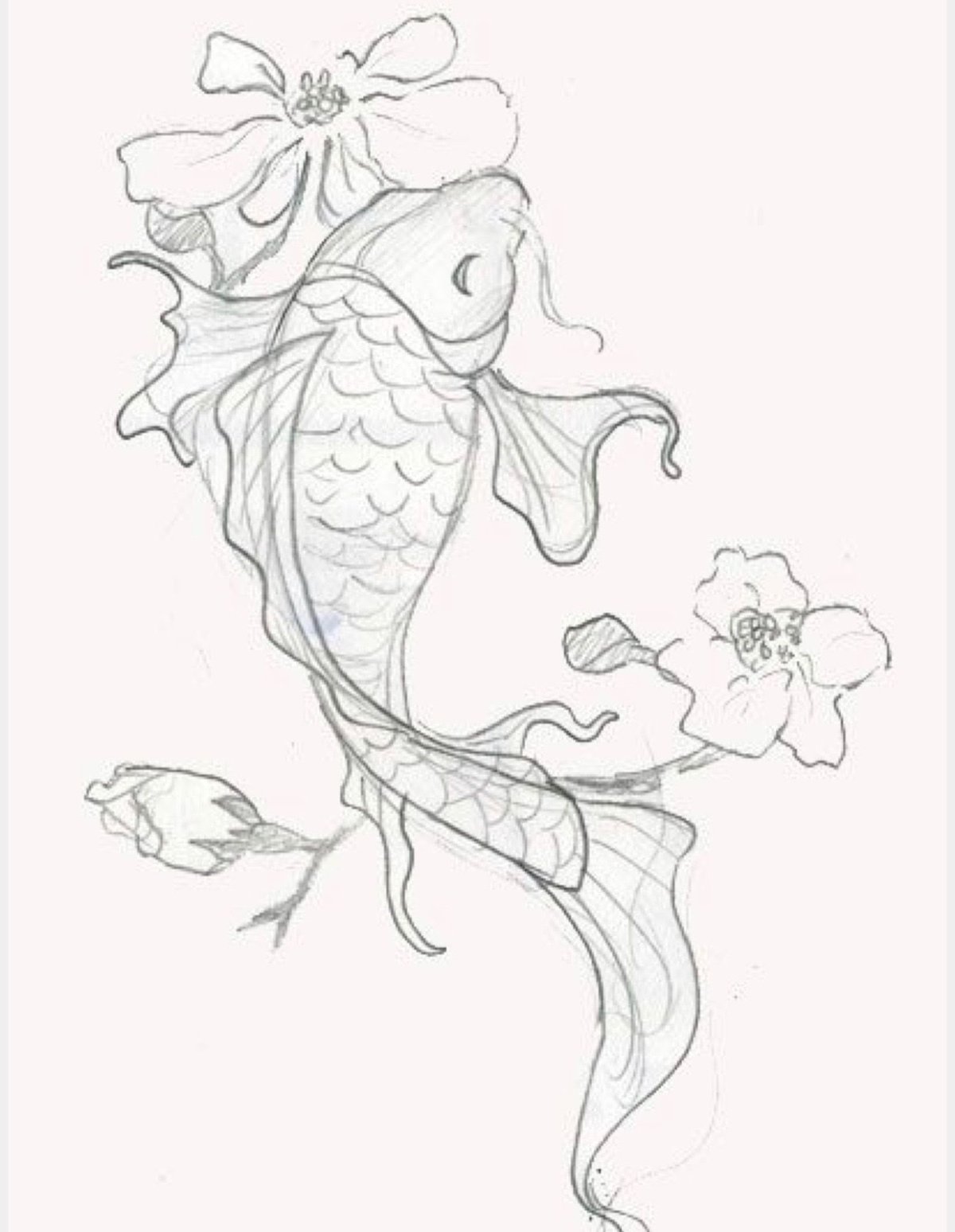 Рыба для срисовки с узорами