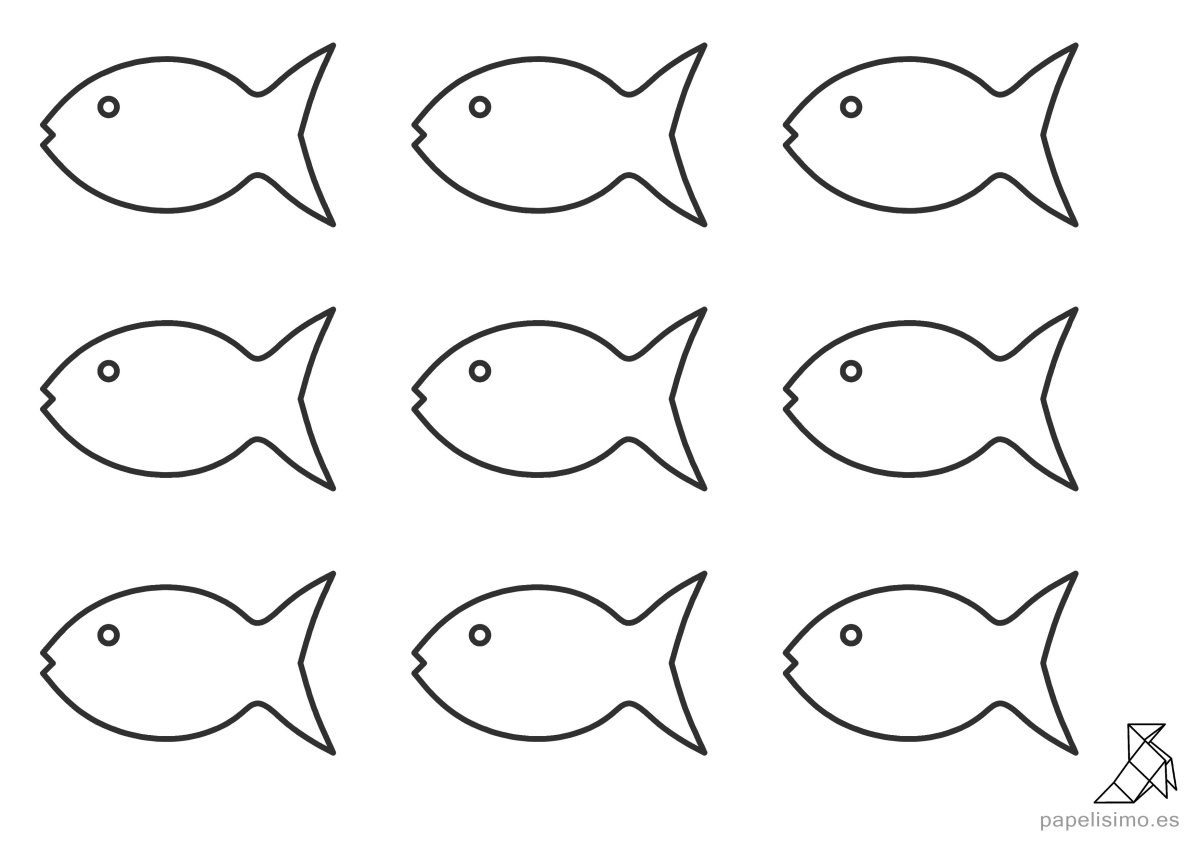 Трафарет рыбки в аквариуме