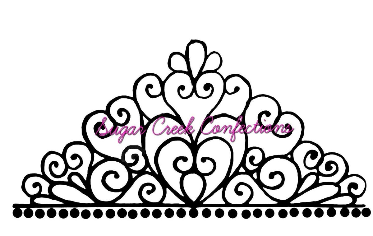 Трафарет короны для торта из шоколада