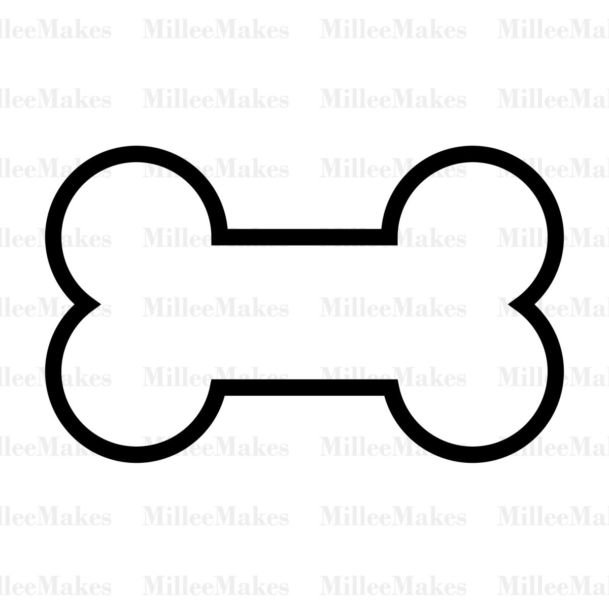 Трафарет кости для собак