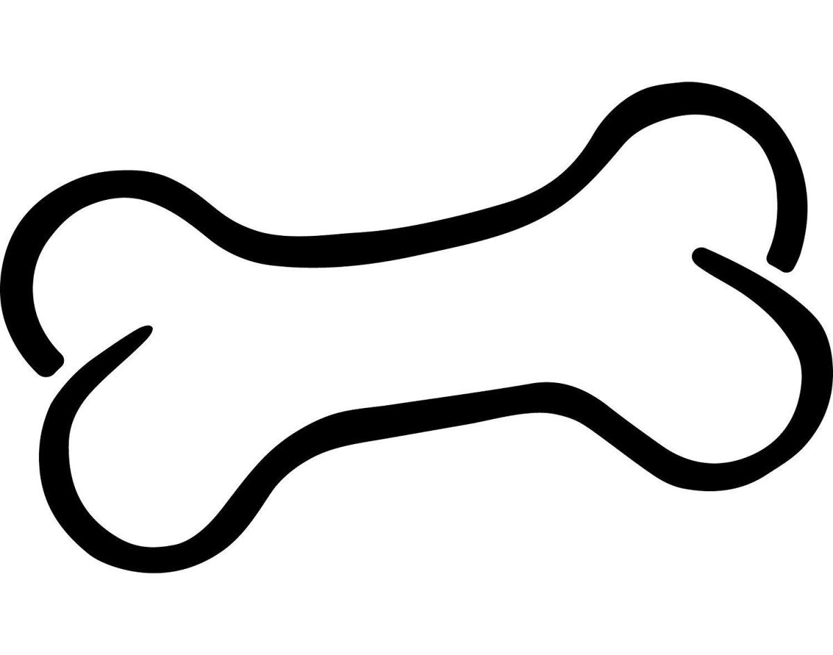 Кость трафарет