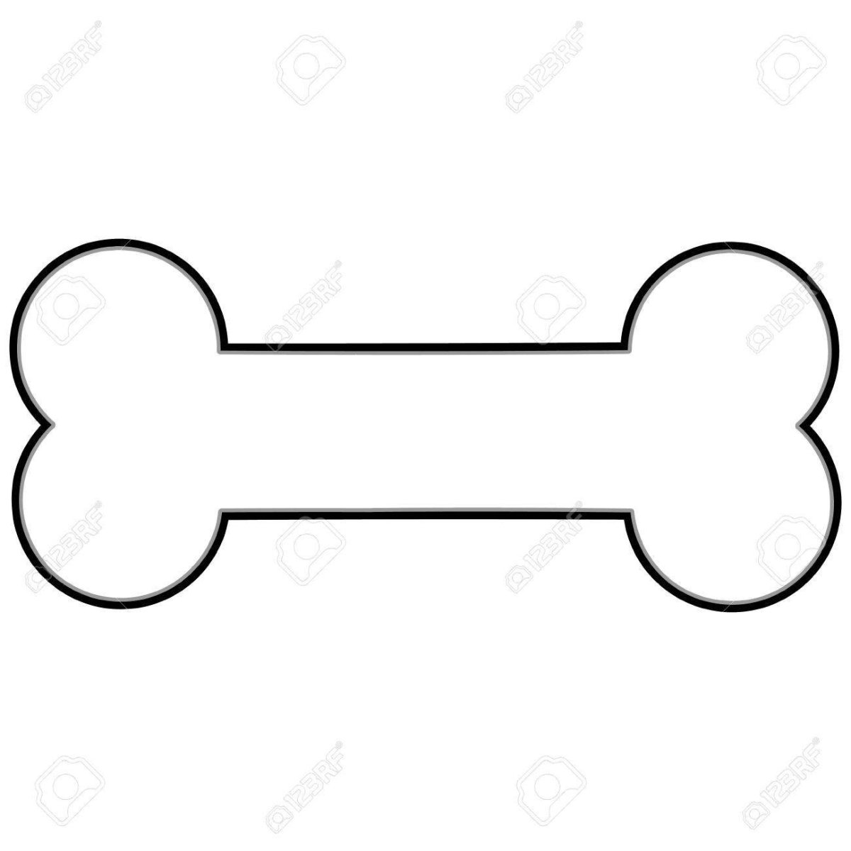 Косточка трафарет