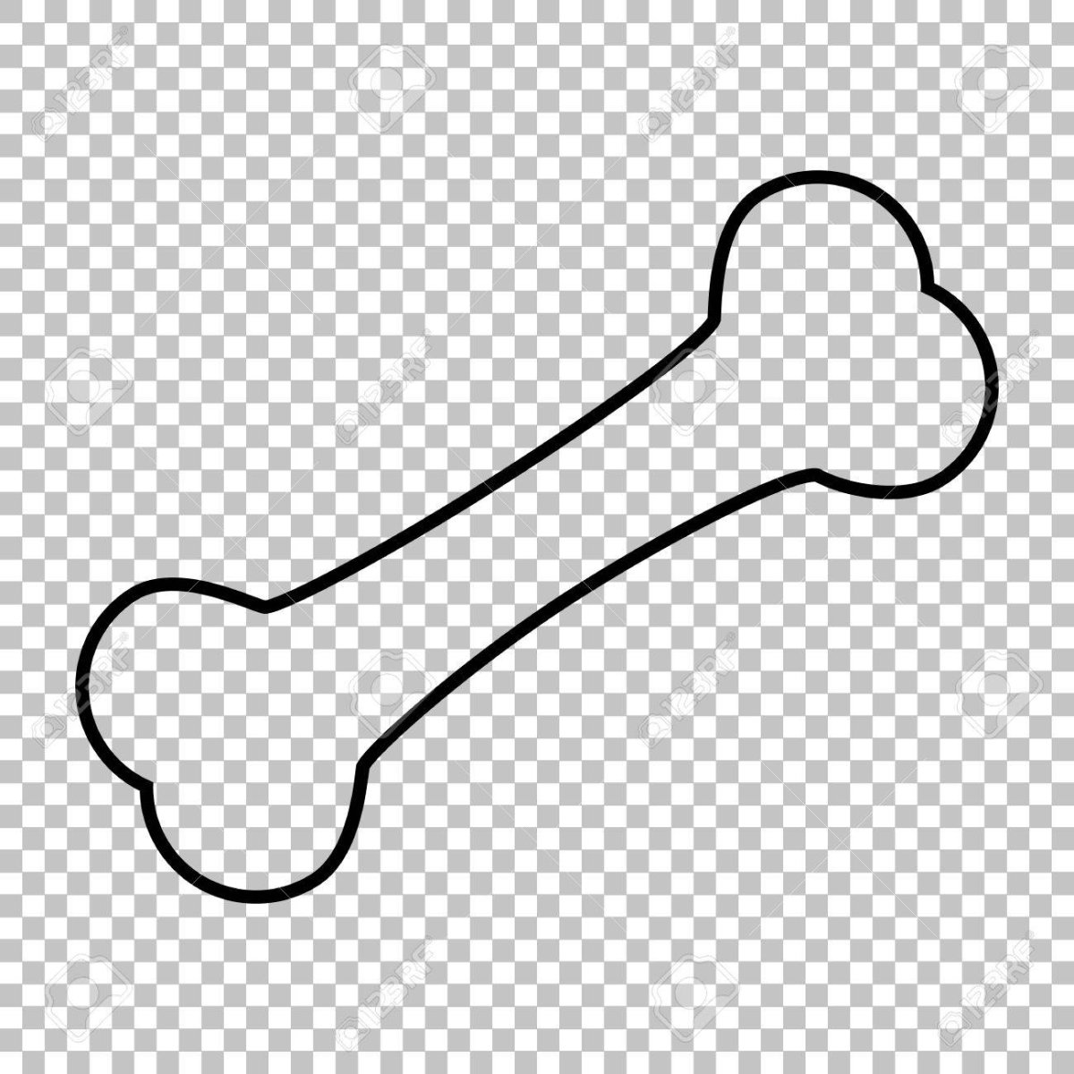 Косточка раскраска