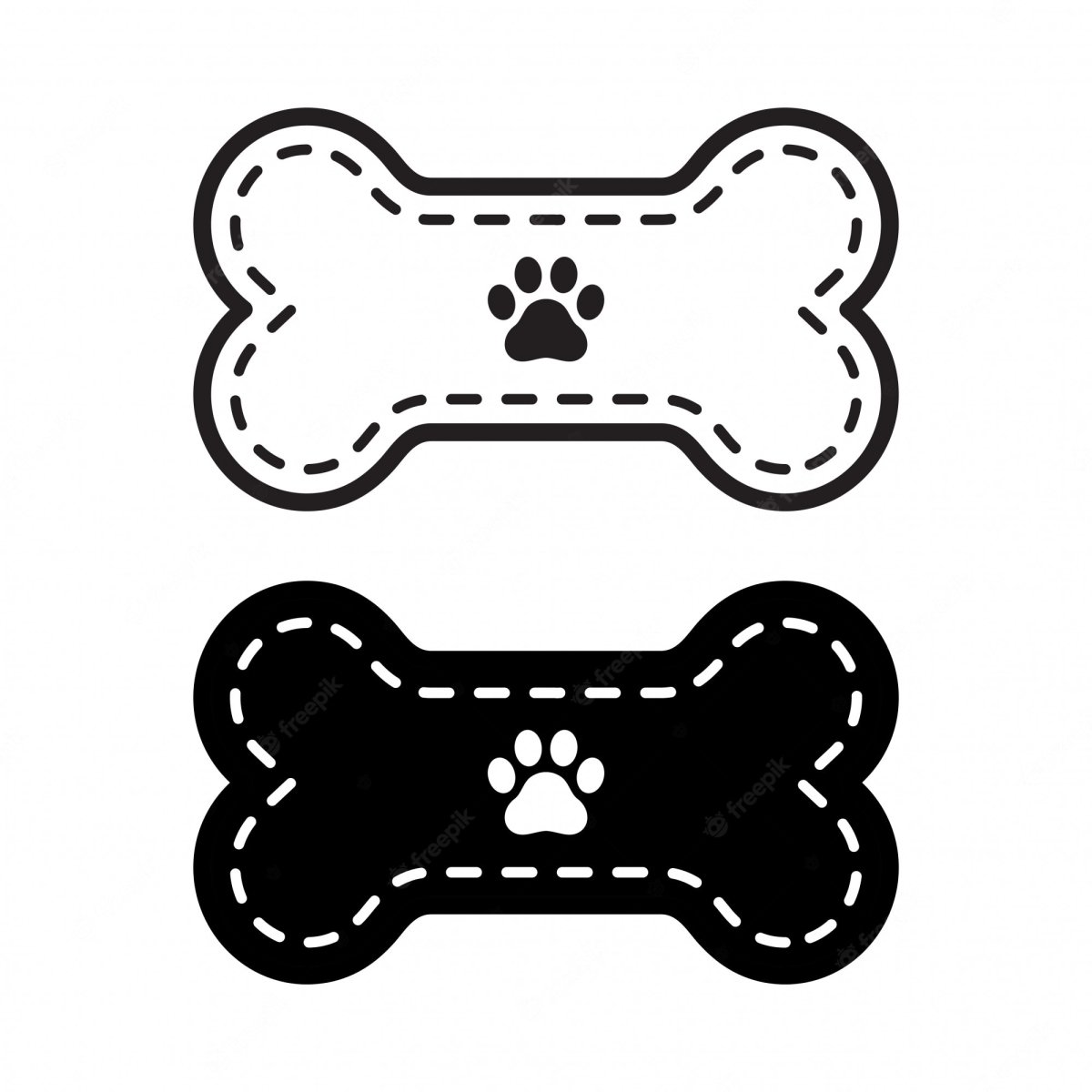 Трафарет кости для собак