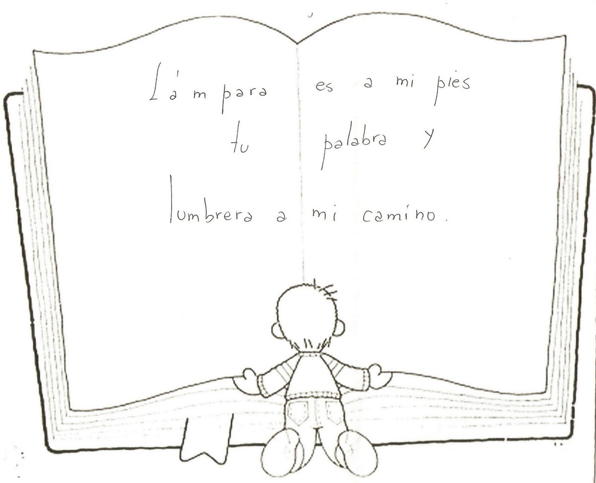 Открытая книга раскраска для детей